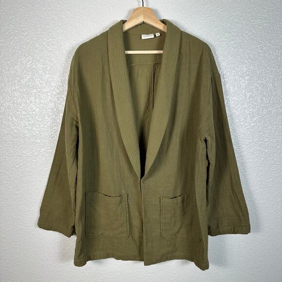 Ag Adriano Goldschmeid Size Small Boho Maura Oversized Jacket In Olive Grove